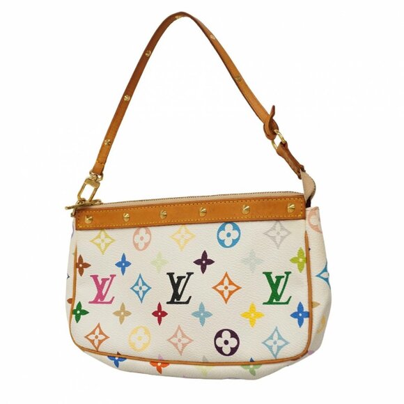 Louis Vuitton Monogram Multicolor Murakami Pochette Pouch Bag Accessories White - Picture 8 of 16